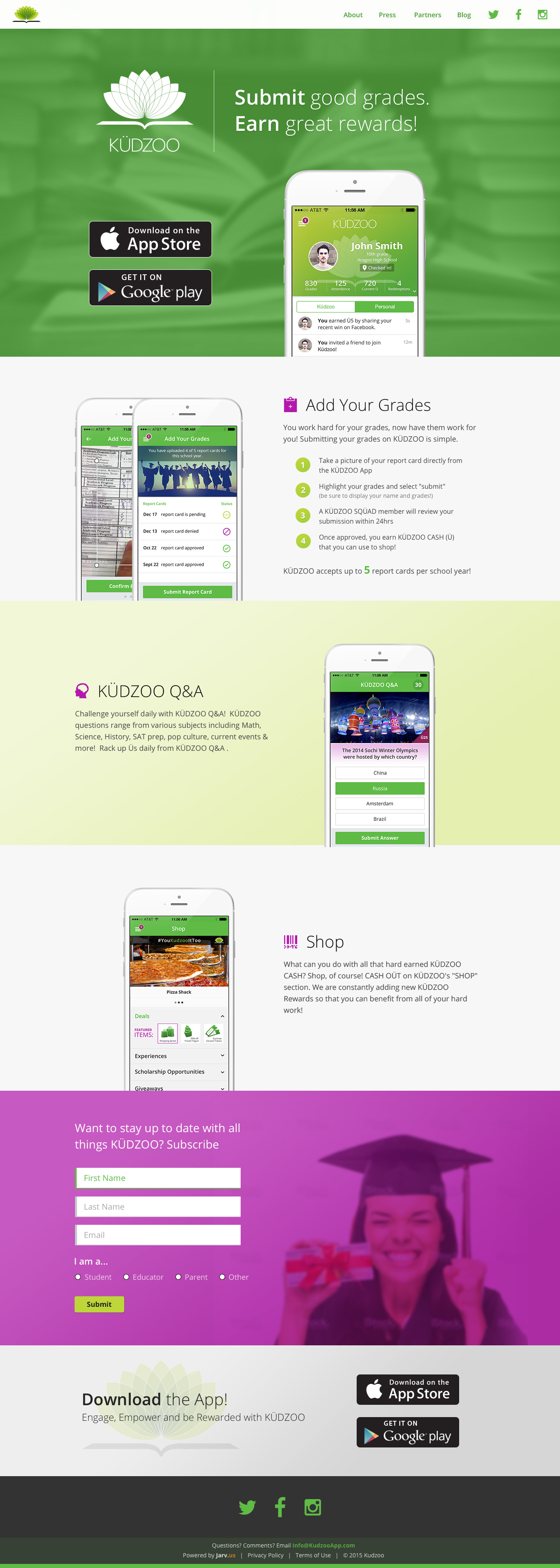 Kudzoo - homepage